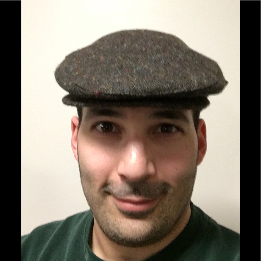 100% Wool, Donegal Tweed Hat.  Made in Ireland